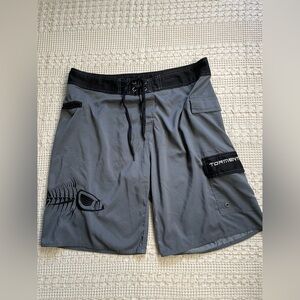 Mens Tormenter Board Shorts Gray Black 38